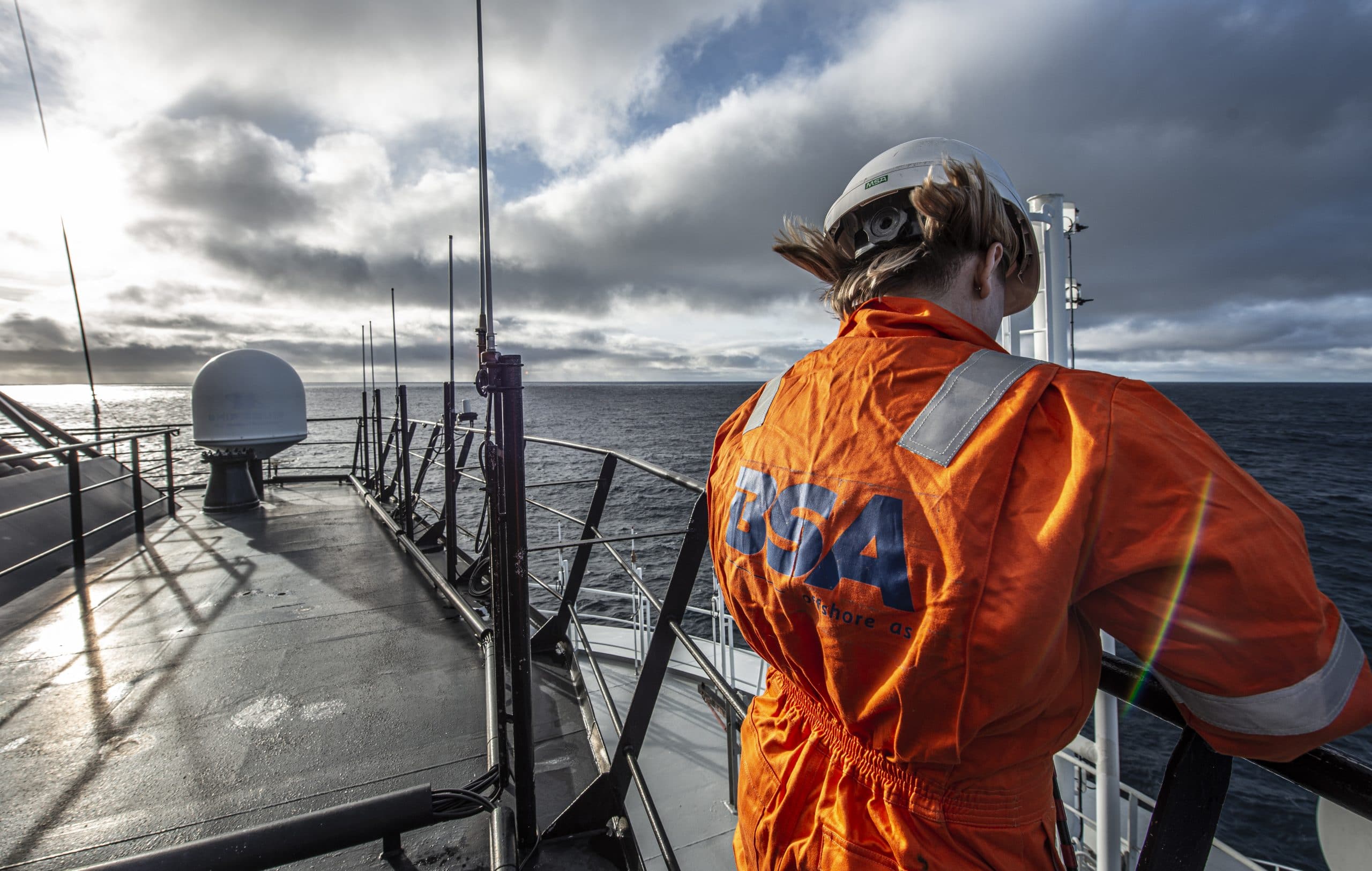 BSA worker on deck offshore